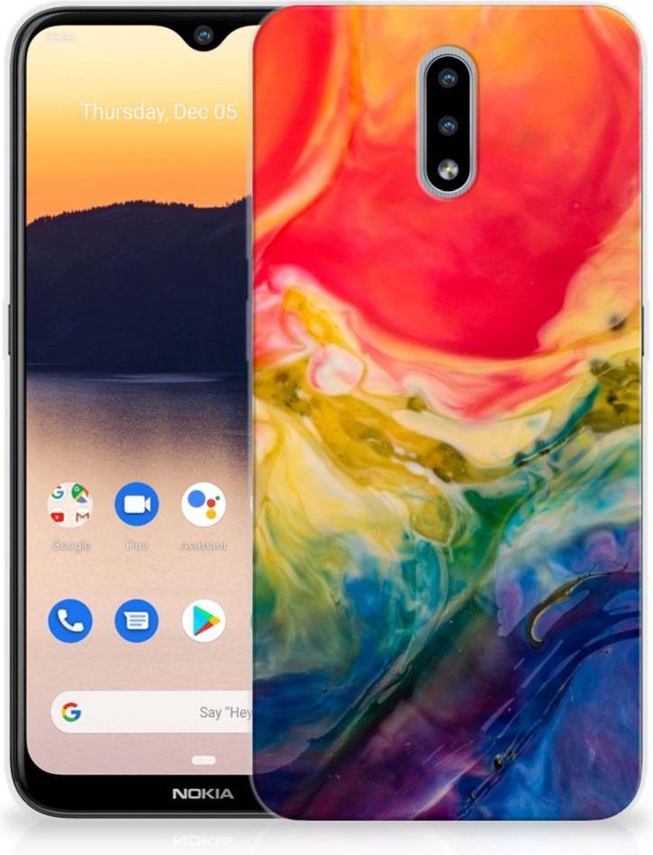 Hoesje maken Nokia 2.3 Watercolor Dark