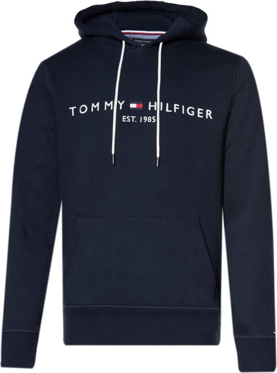 Tommy Hilfiger Tommy Logo Hoody Sporttrui - Maat L - Mannen - donker blauw  | bol.com
