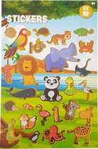 Stickerboek met glitters "Jungle Dieren"