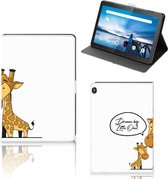 Leuk Hoes Lenovo Tablet M10 Tablet Hoes met Standaard Giraffe
