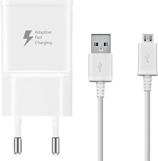 handel banaan Rook Samsung Snel Thuislader met Micro USB Kabel / Datakabel 1.5 meter /  Micro-USB Kabel /... | bol.com