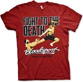 Bloodsport Heren Tshirt -XL- Fight To The Death Rood