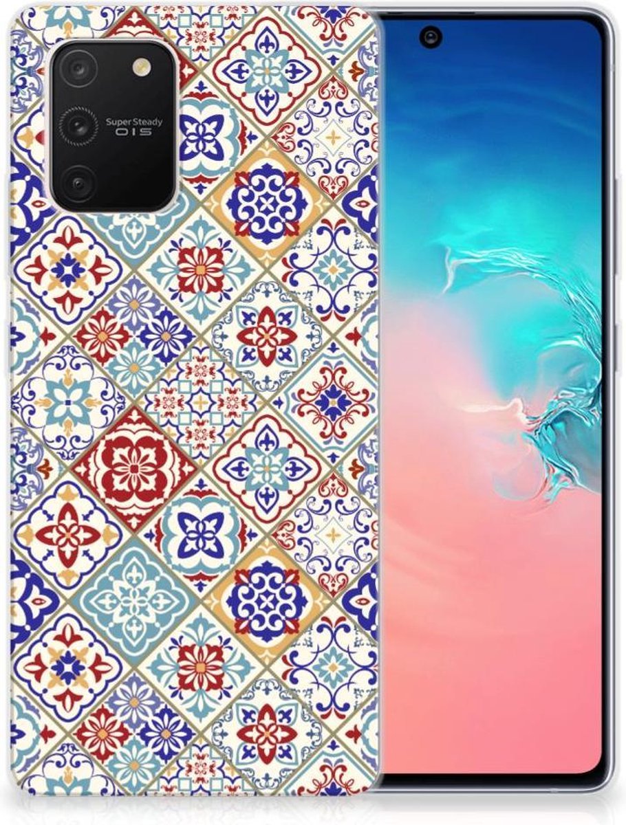 Samsung Galaxy S10 Lite TPU Siliconen Hoesje Tiles Color