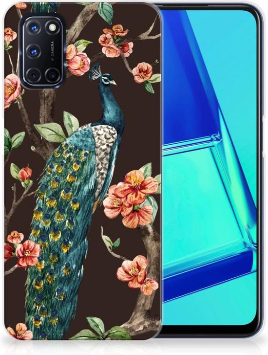 OPPO A52 | A72 TPU Hoesje Pauw met Bloemen