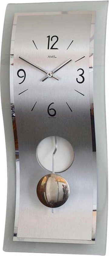 AMS 7300 - Horloge - Verre - 25x61 cm - Gris