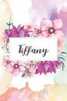 Tiffany: Personalized Journal - beautiful floral notebook cover with 120 blank, lined pages.