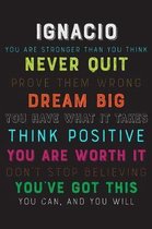 Ignacio You Are Stronger Than You Think Never Quit Prove Them Wrong Dream Big You Have What It Takes Think Positive You Are Worth It Dont Stop Believi