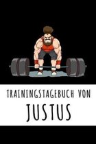 Trainingstagebuch von Justus: Personalisierter Tagesplaner f�r dein Fitness- und Krafttraining im Fitnessstudio oder Zuhause
