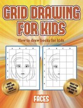 How to draw books for kids (Grid drawing for kids - Faces)