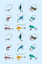 Fishing Lures: Graph Paper Notebook, 6x9 Inch, 120 pages