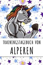 Trainingstagebuch von Alperen: Personalisierter Tagesplaner für dein Fitness- und Krafttraining im Fitnessstudio oder Zuhause