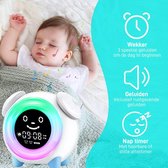 Premium Slaaptrainer Kinderen – Kinderwekker - Digitale Wekker - Nachtlampje – Slaaphulp – Muziek – Wake Up Light - Timer