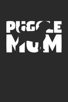 Puggle Journal - Puggle Notebook 'Puggle Mom' - Gift for Dog Lovers: Unruled Blank Journey Diary, 110 page, Lined, 6x9 (15.2 x 22.9 cm)
