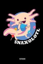 Snaxolotl Notebook: Snaxolotl Axolotl Notebook: 6x9 A5 Lined Art Book Or Drawing Journal For Teenager Men Women With Aquarium Or Terrarium