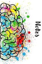 Notebook - Left and right brain - logic Vs imagination - Neuro science - color art - geek art - Psychology notes - Smart gift idea for psychologists and college students