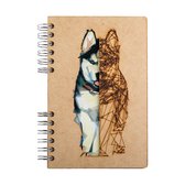 KOMONI - Duurzaam houten agenda - 2022-2023 - Navulbaar - Gerecycled papier - Husky