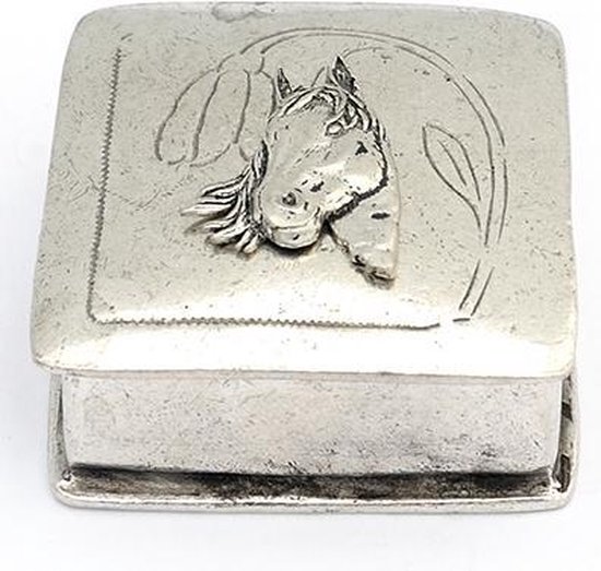 Boîte à Cendres Carrée Gravée Avec Tête De Cheval - Chevaux Statue En Cendre Animaux Urne Pour Votre Cheval Bien-Aimé