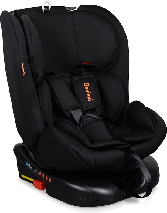 Baninni autostoel Monza 360° met isoFix Zwart (0-36kg) - Groep 0-1-2-3 autostoel voor kinderen van 0 tot 12 jaar