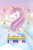 Mimi: Mimi Unicorn Notebook Rainbow Journal 6x9 Personalized Customized Gift For Someones Surname Or First Name is Mimi