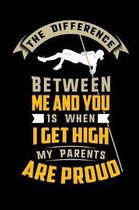 The Difference Between Me And You Is When I Get High My Parents Are Proud: 120 Pages I 6x9 I Cornellnotes I Funny Track & Field & Athletics Gifts I Ap