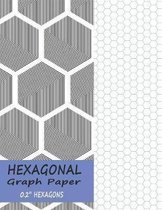 Hexagonal Graph Notebook: Small 0.2 Inch Hexagon Paper for Graphing Work - Blue & Grey Pattern