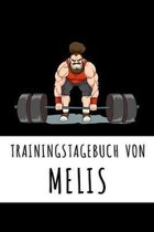 Trainingstagebuch von Melis: Personalisierter Tagesplaner für dein Fitness- und Krafttraining im Fitnessstudio oder Zuhause