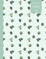 Cornell System Notes 110 Pages: Cactus Notebook for Professionals and Students, Teachers and Writers - Succulent Llama Pattern
