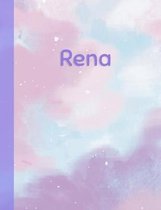 Rena: Personalized Composition Notebook - College Ruled (Lined) Exercise Book for School Notes, Assignments, Homework, Essay