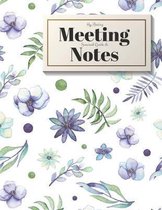 My Boring Meeting Survival Guide and Notes: 8.5x11 Meeting Notebook and Puzzle Book