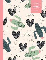 Graph Paper Notes 110 Pages: Cactus Notebook for Professionals and Students, Teachers, Architects, Scientists, Engineers, and Writers - Succulent L