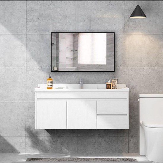 Miroir de salle de bain Riva 100x60 Cadre en aluminium noir | bol.com