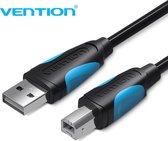 Vention Printer Kabel USB 2.0 A Male naar USB B Male Print 3 meter