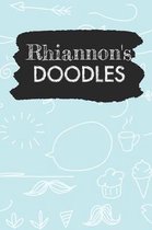 Rhiannon's Doodles: Personalized Teal Doodle Notebook Journal (6 x 9 inch) with 110 dot grid pages inside.