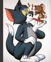 Notebook: Cartoon Tom and Jerry Soft Glossy Cover Graph Paper Pages Book 7.5 x 9.25 Inches 110 Pages