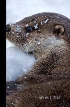 snow otter: small lined Otter Notebook / Travel Journal to write in (6'' x 9'')