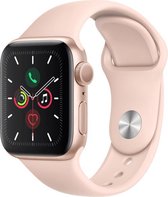 De Sports Vintage pink - Fluorelastomeer bandje geschikt voor Apple Watch 38, 40 en 41 mm - Hoogwaardig Siliconen - Sportbandje Watch