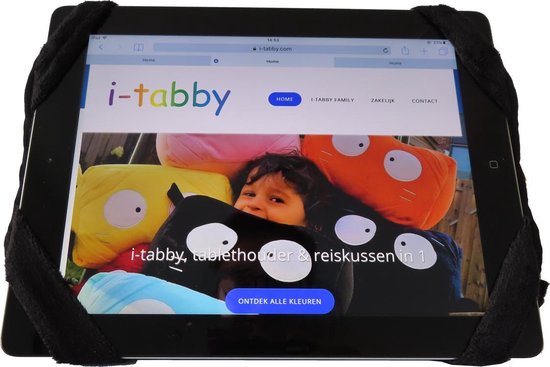 i-tabby - Tablet Houder - iPad Houder - Tablet kussen - Telefoonhouder - Game - Tablet Standaard - Leeskussen - Pillow Pad - Zwart - Geschikt voor schermgrootte: 9.7