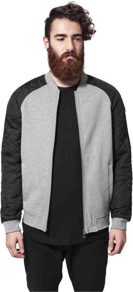 Urban Classics Diamond Nylon Sweatjacket TB859 Gry/Blk Grijs