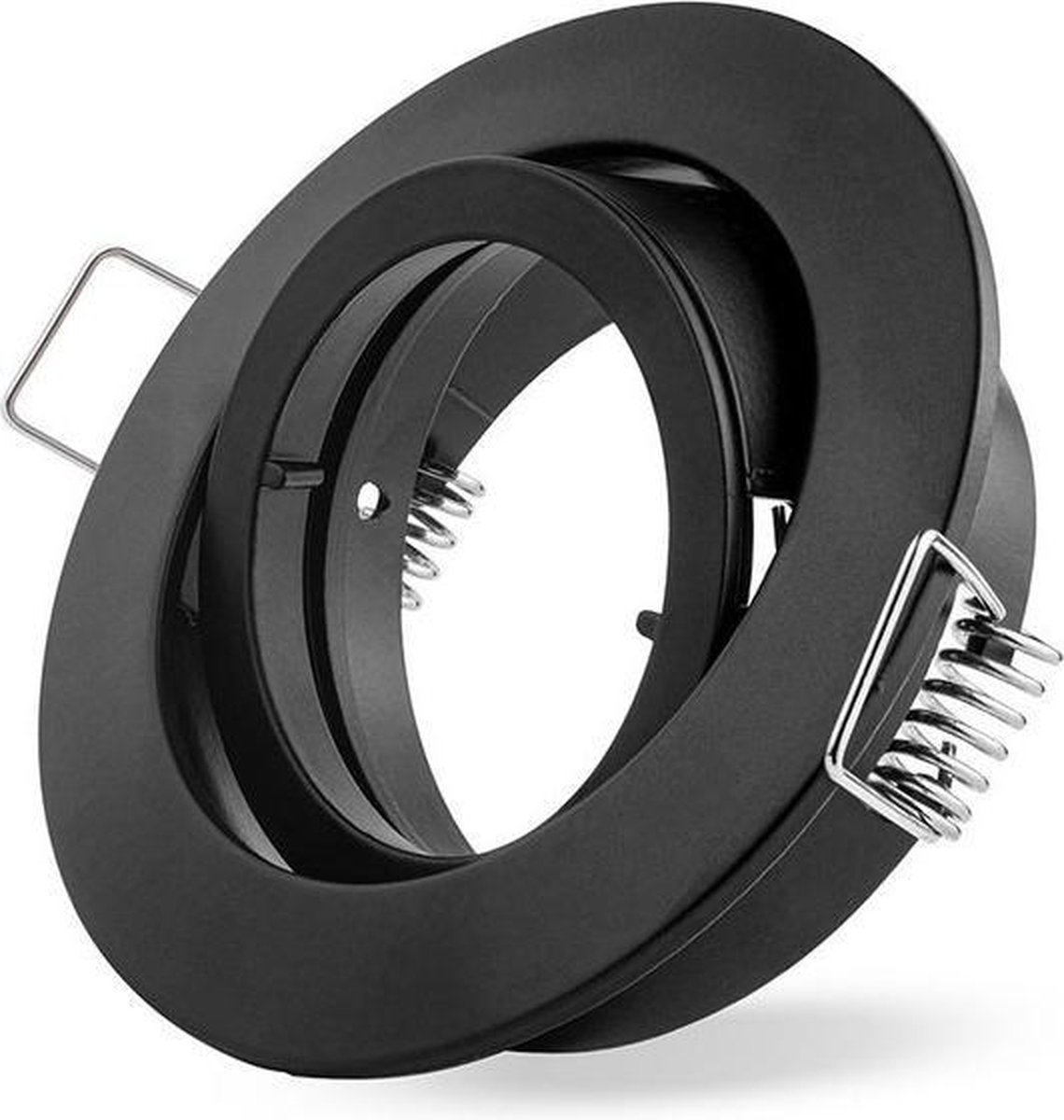 LEDmaxx Inbouwspot rond zwart kantelbaar bajonetsluiting voor GU10 | zaagmaat 68mm | GU10 | Max 1x50W exclusief
