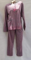 Dames pyjama set met panterprint M 36-38 grijs/roze