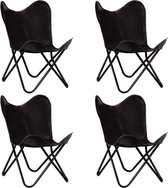Vlinderstoel  set 4 stuks (INCL anti kras viltjes) – Lounge stoel- Relax stoel- Vlinder Fauteuil