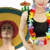 12 stuks Summer Party pack | Hawaii slingers | Sombrero