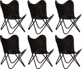 Vlinderstoel  set 6 stuks (INCL anti kras viltjes) – Lounge stoel- Relax stoel- Vlinder Fauteuil