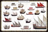 Wandbord - Medieval Ships