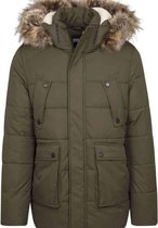 Urban Classics Winterjas -L- Faux Fur Hooded Groen