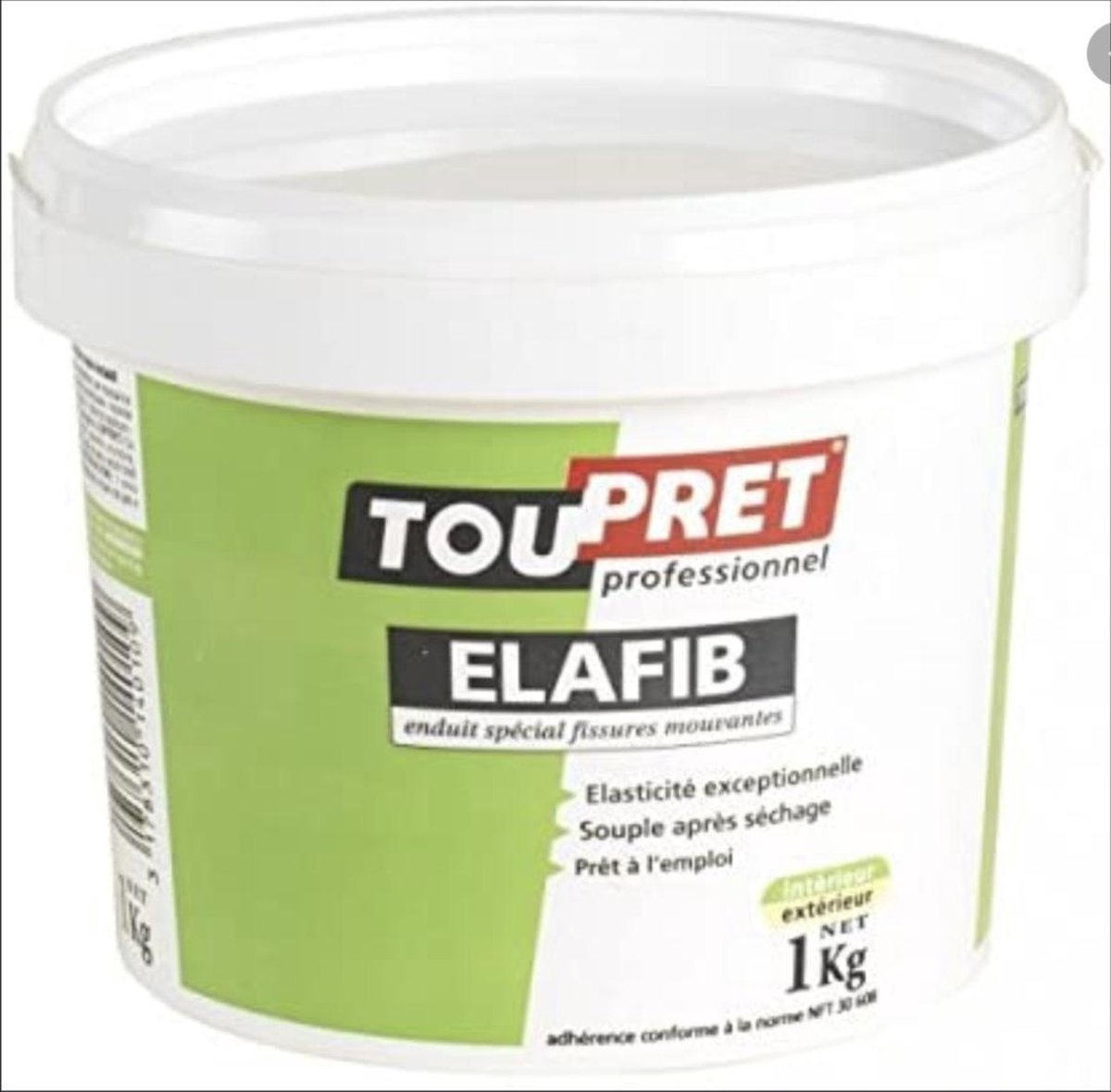 TOUPRET Elafib 1KG - Speciale coating voor het vullen van scheuren en gaten.