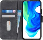 KHAZNEH Xiaomi Poco F2 Pro Hoesje Retro Wallet Book Case Zwart