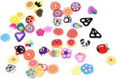 Hiden | Nail art stickers voor Kids - Mixed kleuren - Bloemen, Fruit & Dieren | 100 stickers