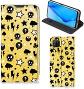 Hoesje Huawei P40 Lite Wallet Case met Pasjeshouder Punk Yellow