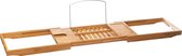 4goodz uitschuifbaar bamboe badrek met boekstandaard 70-105 x22x4 cm